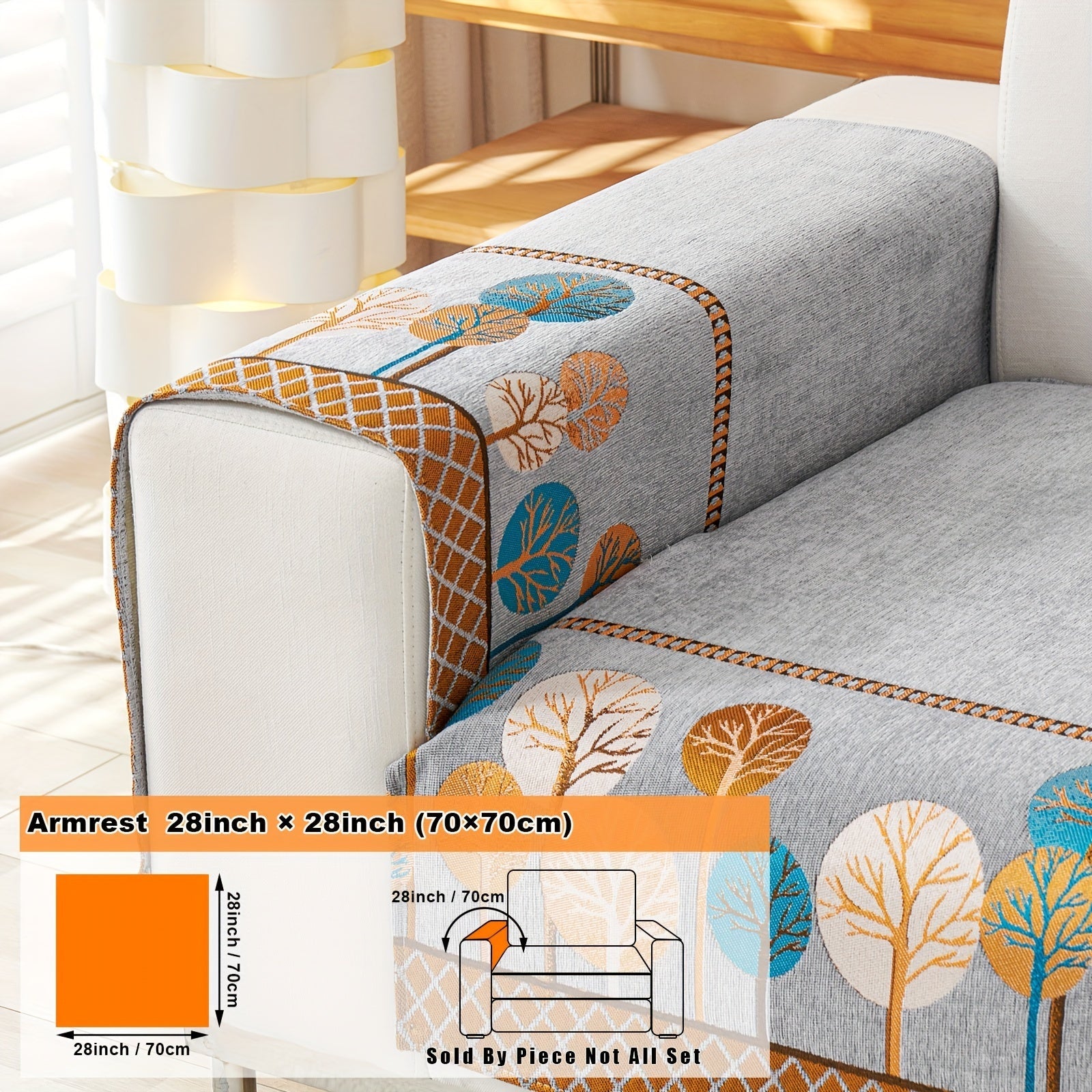 Decor Cedar Moonlit Jacquard Armchair Cover lifestyle product image for boho chair cover in United States