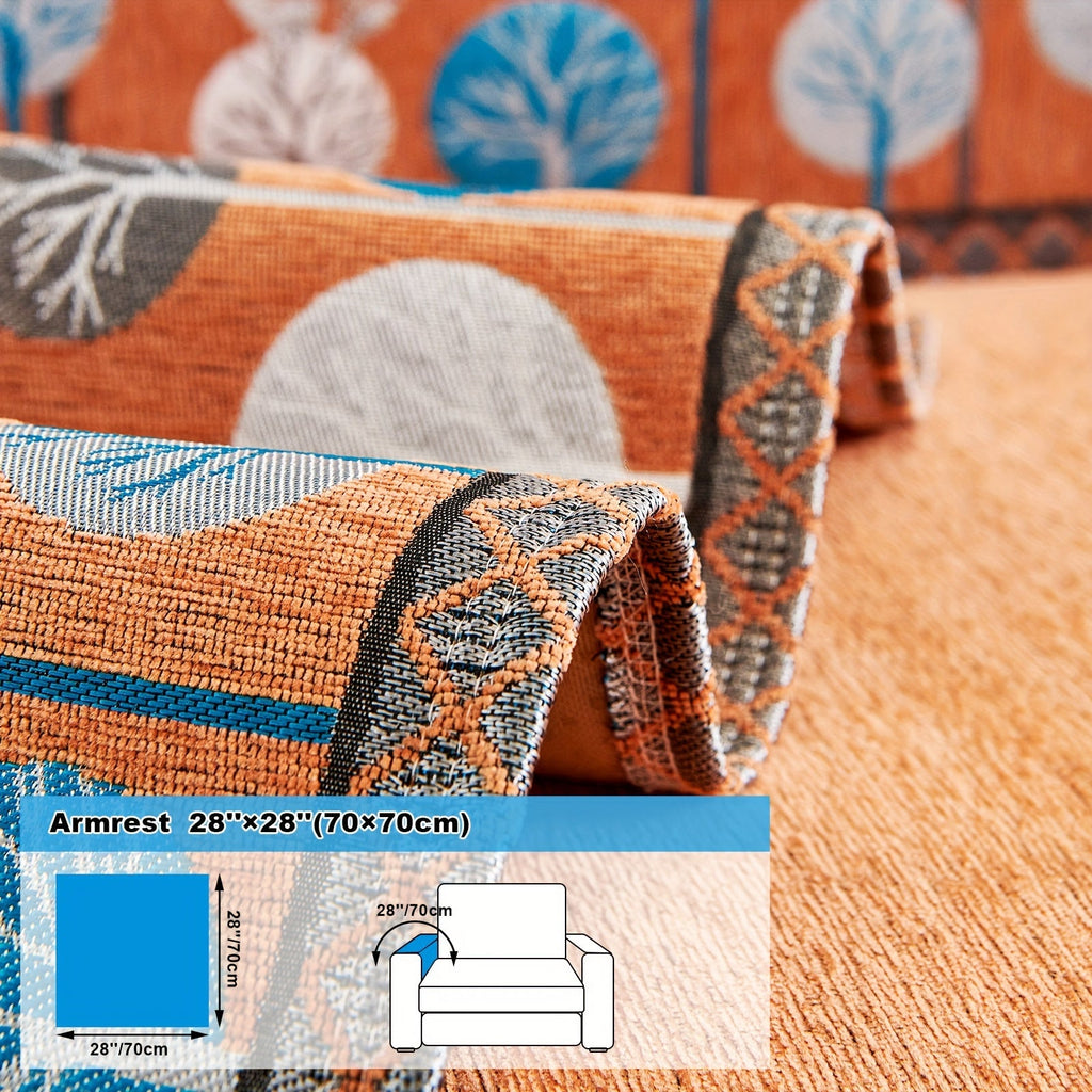 Decor Cedar Sienna Boho Plush Sofa Cover lifestyle product image for boho sofa cover in United States