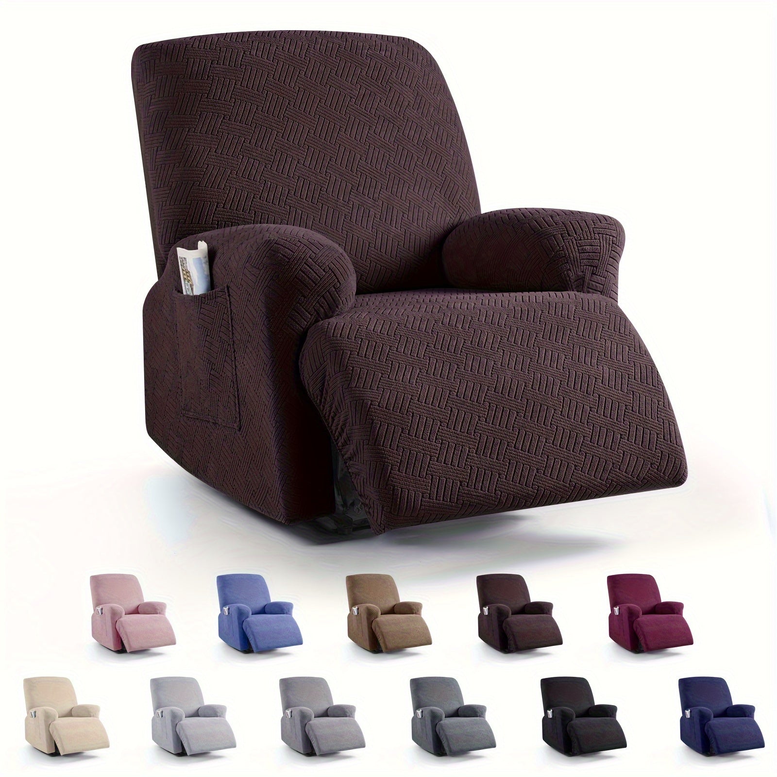 Decor Cedar Greyson Jacquard Recliner Cover lifestyle product image for jacquard recliner cover in United States