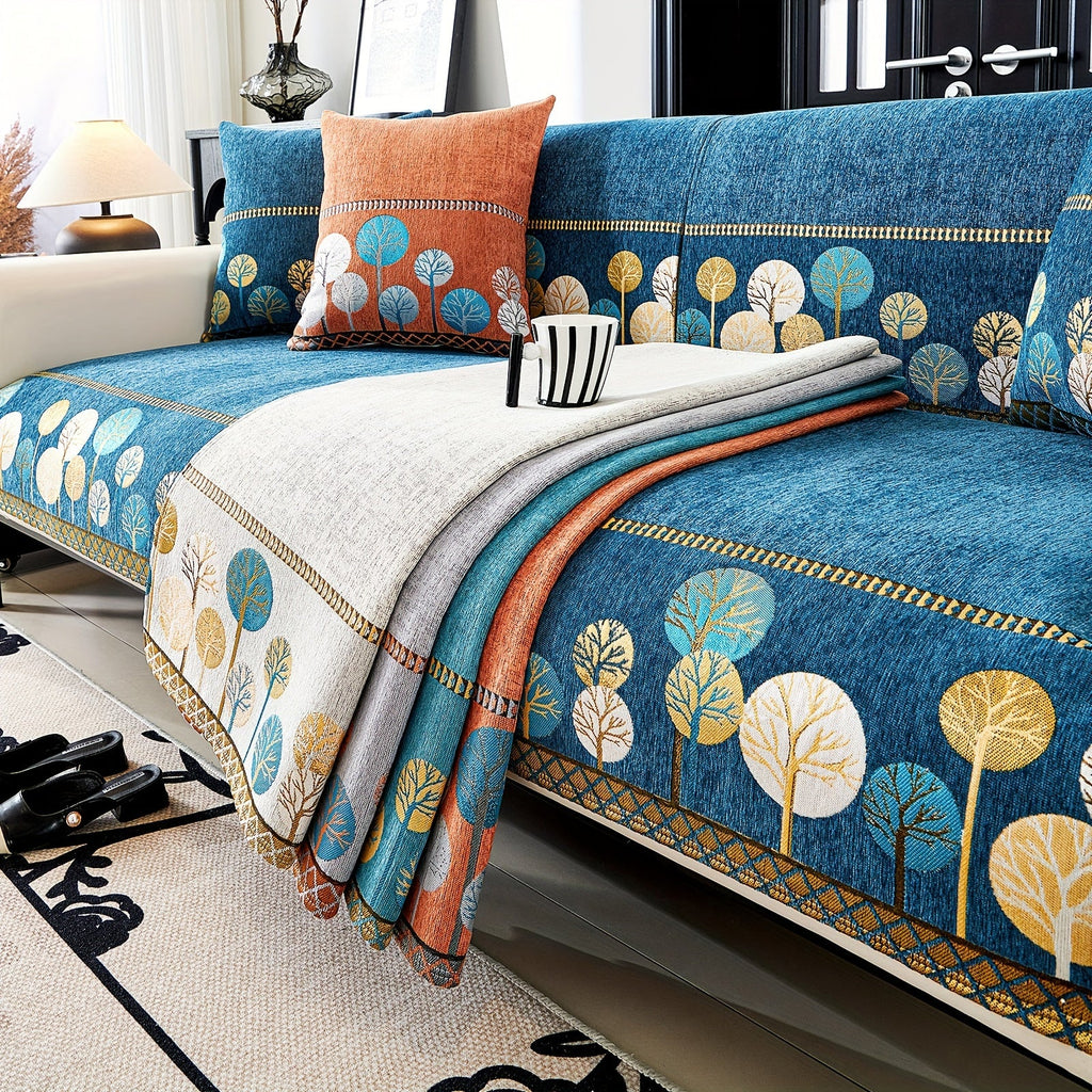 Decor Cedar Sienna Boho Plush Sofa Cover plush sofa cover in United States - lifestyle fit detail 4