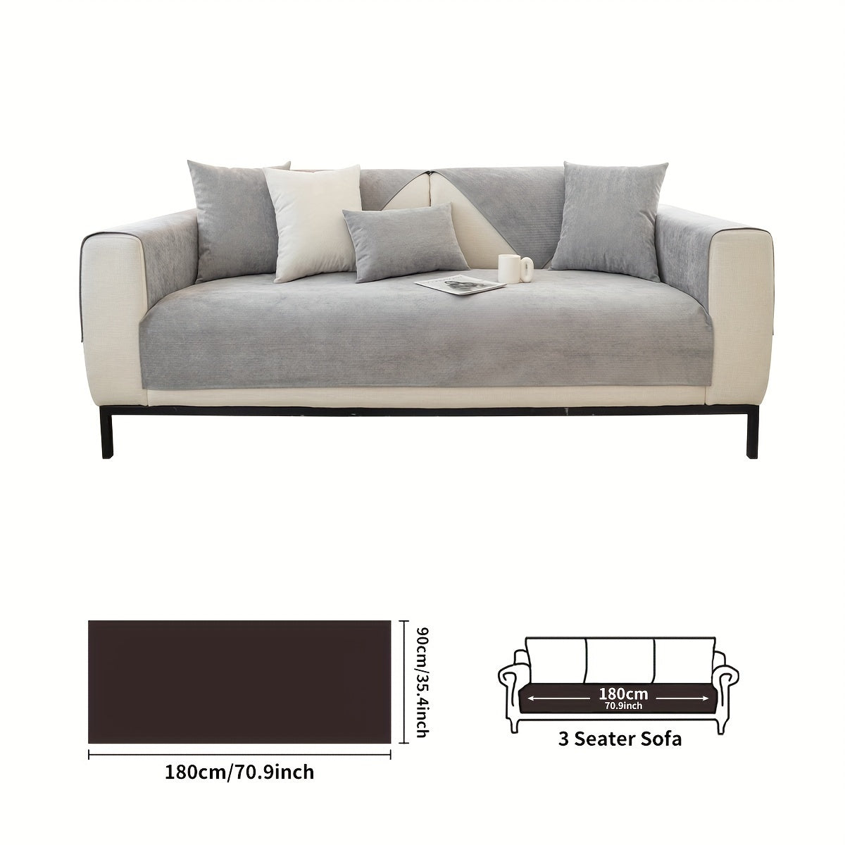 Decor Cedar Haven Pet Friendly Sofa Cover lifestyle product image for stretch sofa cover in United States
