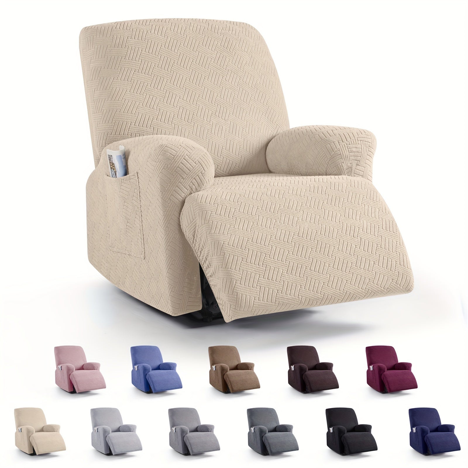 Decor Cedar Greyson Jacquard Recliner Cover lifestyle product image for jacquard recliner cover in United States