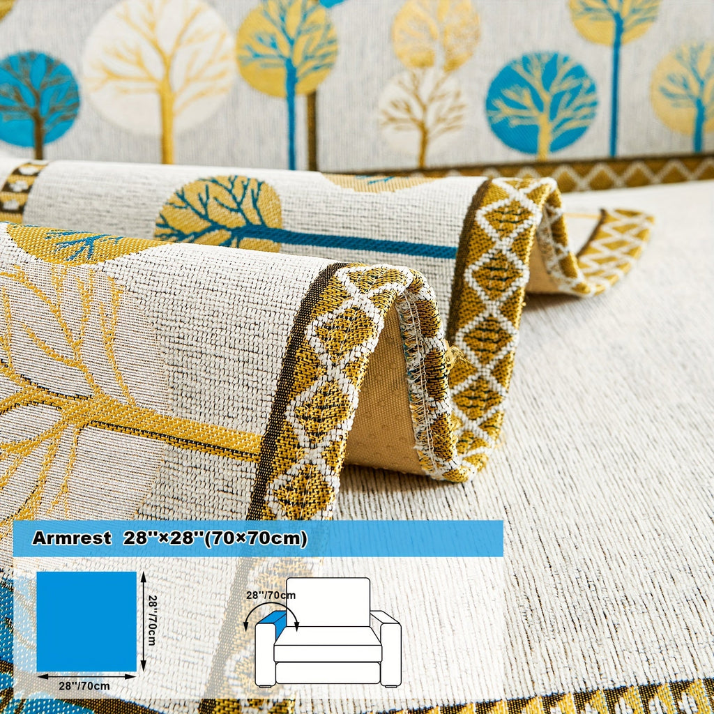 Decor Cedar Sienna Boho Plush Sofa Cover lifestyle product image for boho sofa cover in United States