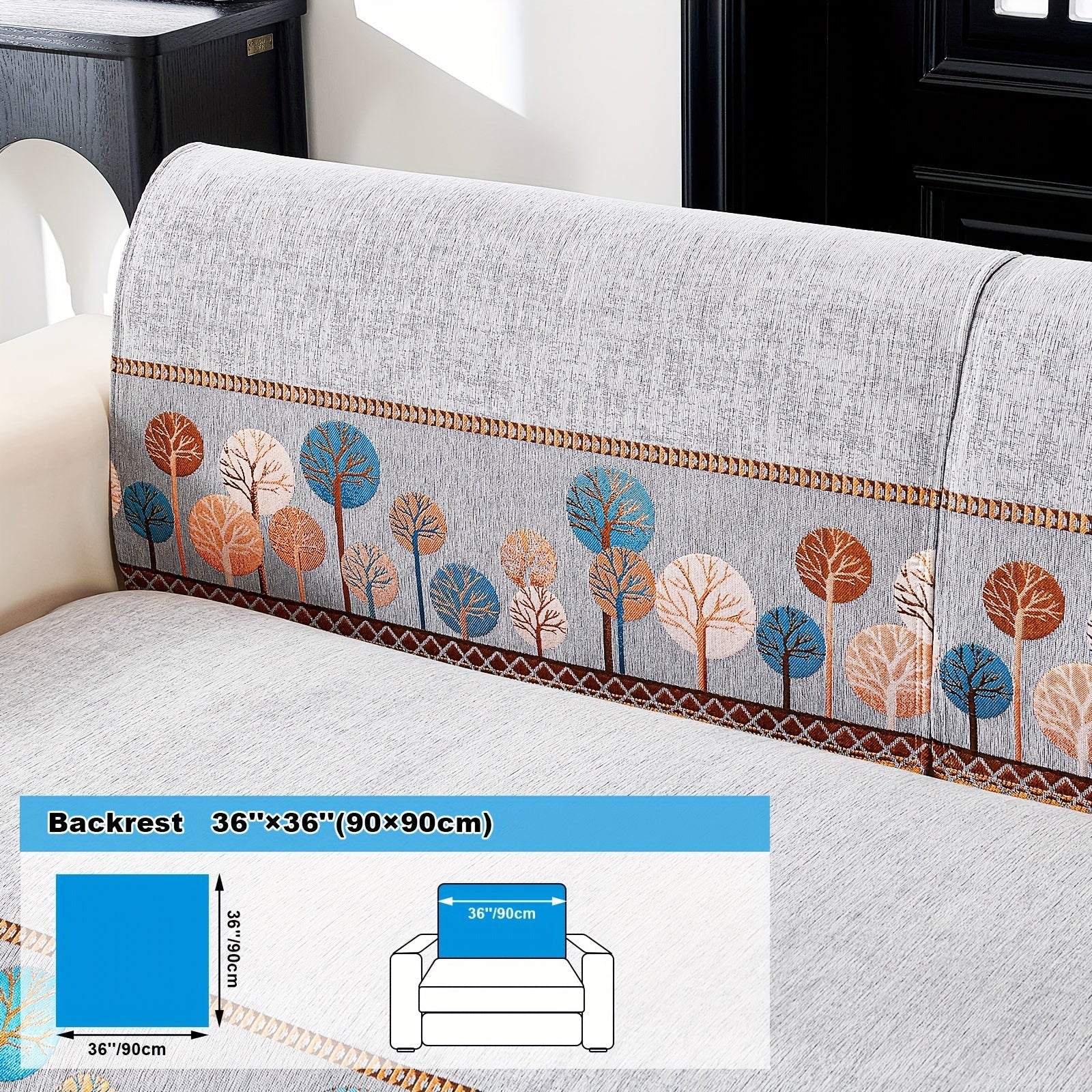 Decor Cedar Sienna Boho Plush Sofa Cover lifestyle product image for boho sofa cover in United States