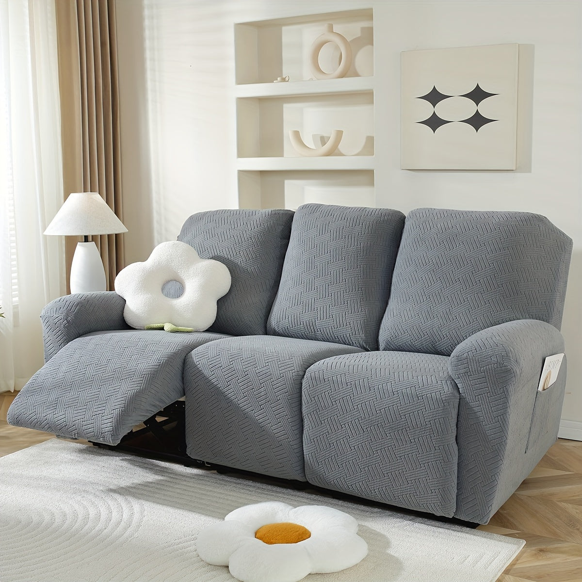 Decor Cedar Greyson Jacquard Recliner Cover recliner sofa cover in United States - color and texture view 2