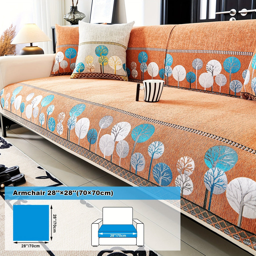 Decor Cedar Sienna Boho Plush Sofa Cover lifestyle product image for boho sofa cover in United States