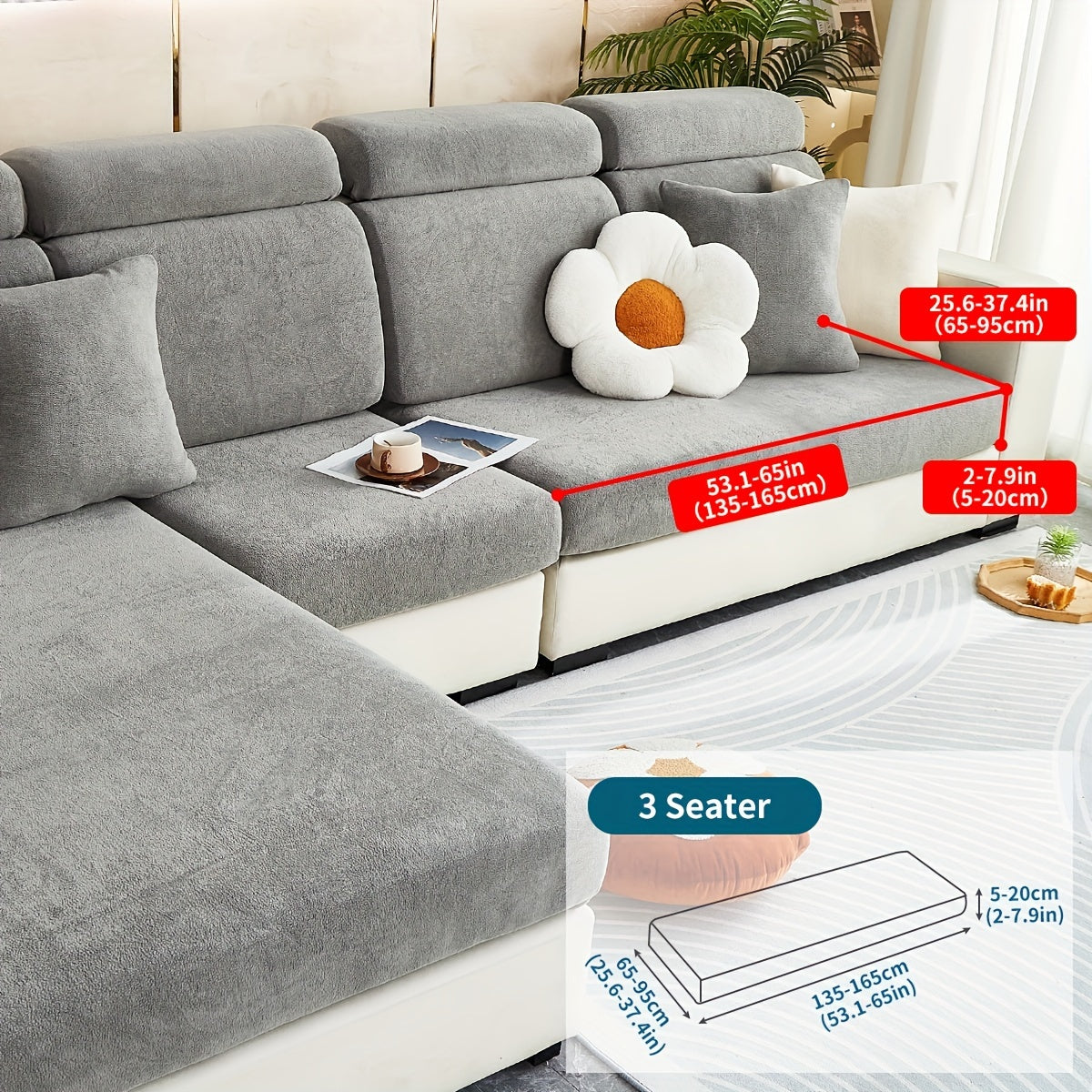 Decor Cedar Orana Non Slip Pet Sofa Cover lifestyle product image for stretch sofa cover in United States