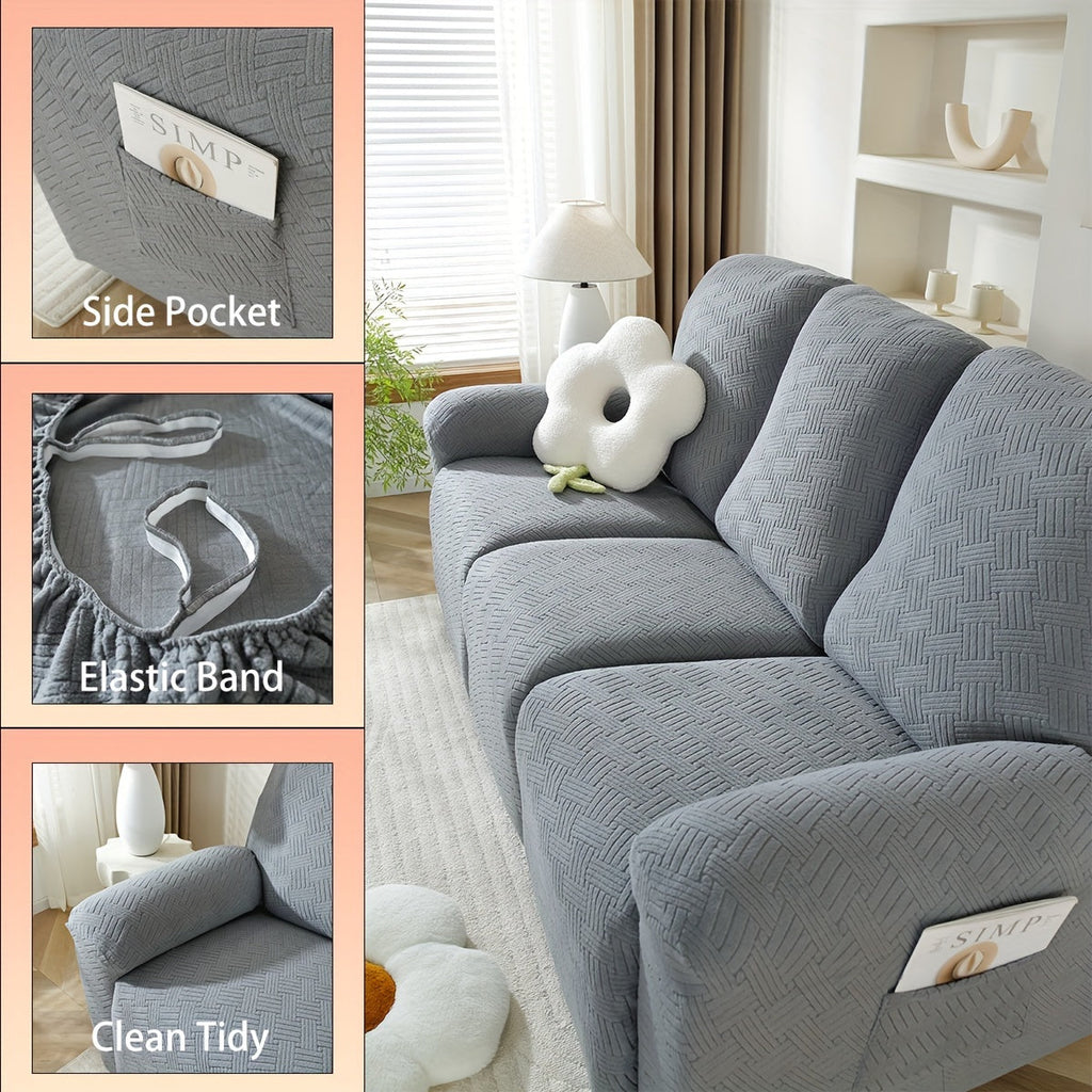 Decor Cedar Greyson Jacquard Recliner Cover lifestyle product image for jacquard recliner cover in United States