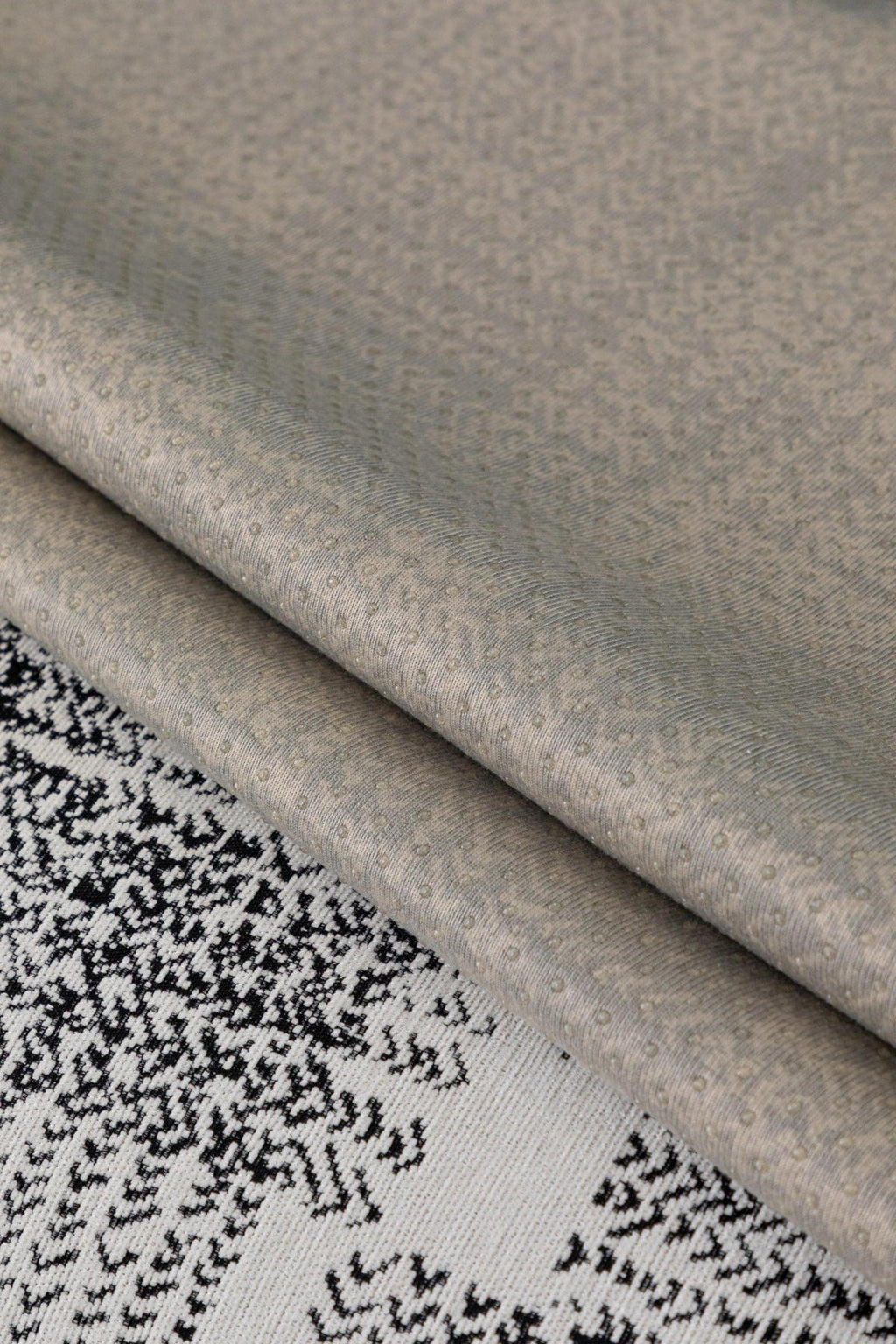 Decor Cedar Hampton Plaid Jacquard Sofa Seat Cover in Silver Gray Plaid - fabric texture detail image for plaid sofa seat covers in United States