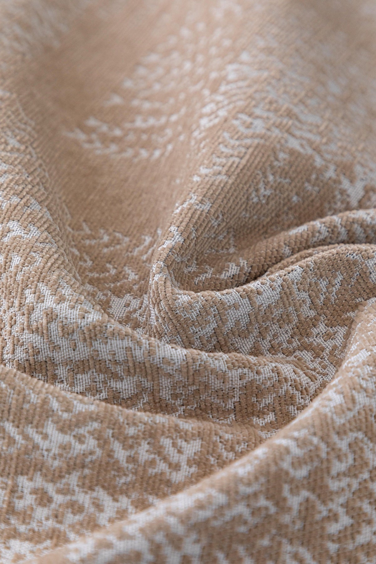Decor Cedar Hampton Plaid Jacquard Sofa Seat Cover in Warm Beige Plaid - fabric texture detail image for plaid sofa seat covers in United States