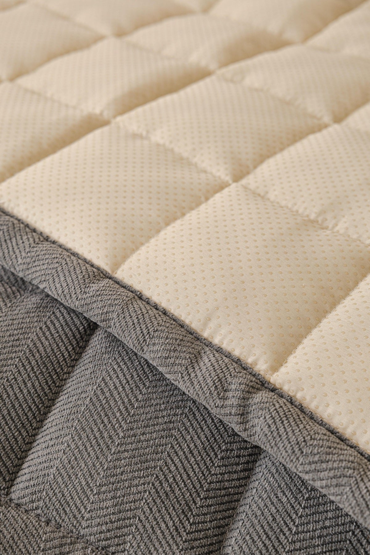 Decor Cedar Haven Quilted Corduroy Sofa Cover Piece in Charcoal Gray - quilted corduroy fabric detail for quilted corduroy sofa cover pieces in United States, image 12