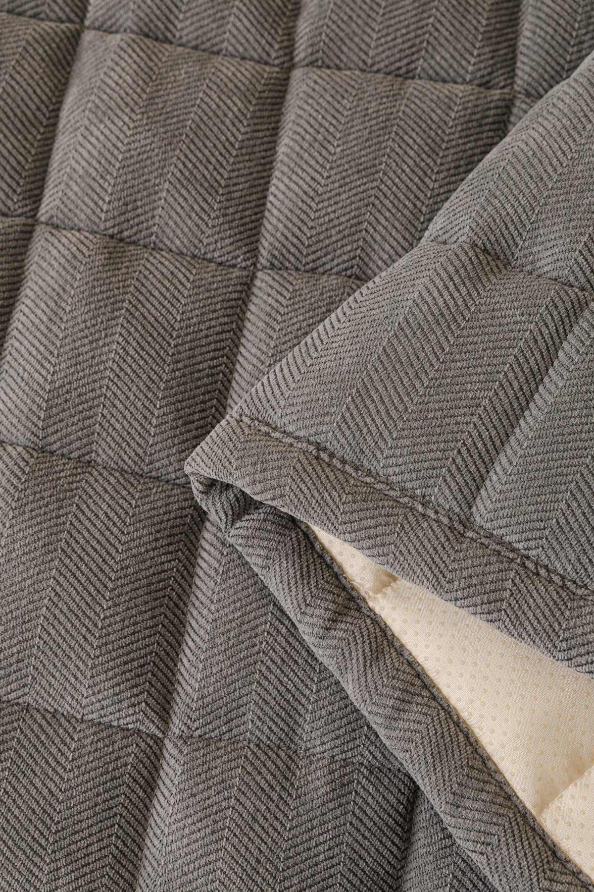 Decor Cedar Haven Quilted Corduroy Sofa Cover Piece in Charcoal Gray - quilted corduroy fabric detail for quilted corduroy sofa cover pieces in United States, image 13