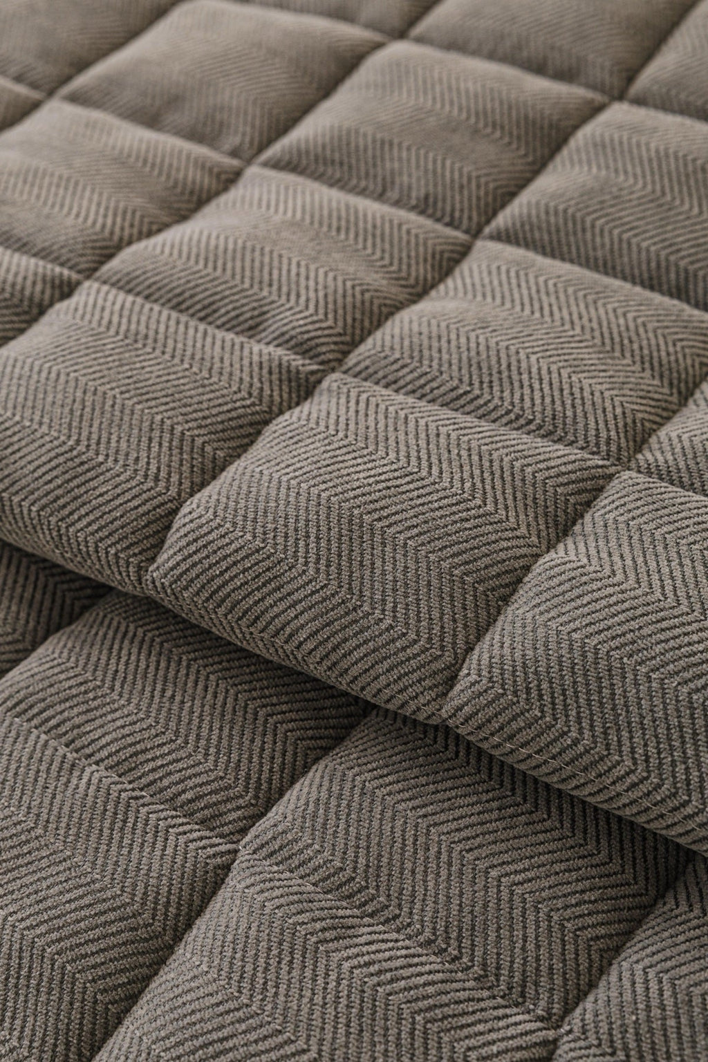 Decor Cedar Haven Quilted Corduroy Sofa Cover Piece in Charcoal Gray - quilted corduroy fabric detail for quilted corduroy sofa cover pieces in United States, image 14