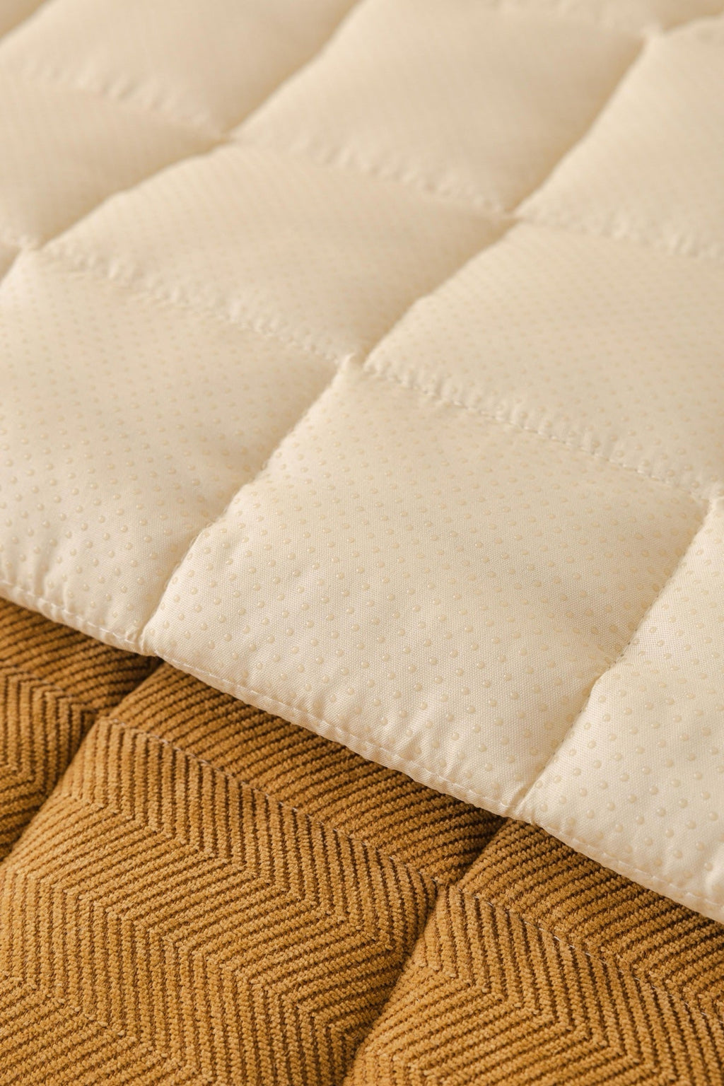 Decor Cedar Haven Quilted Corduroy Sofa Cover Piece in Ochre Gold - quilted corduroy fabric detail for quilted corduroy sofa cover pieces in United States, image 25
