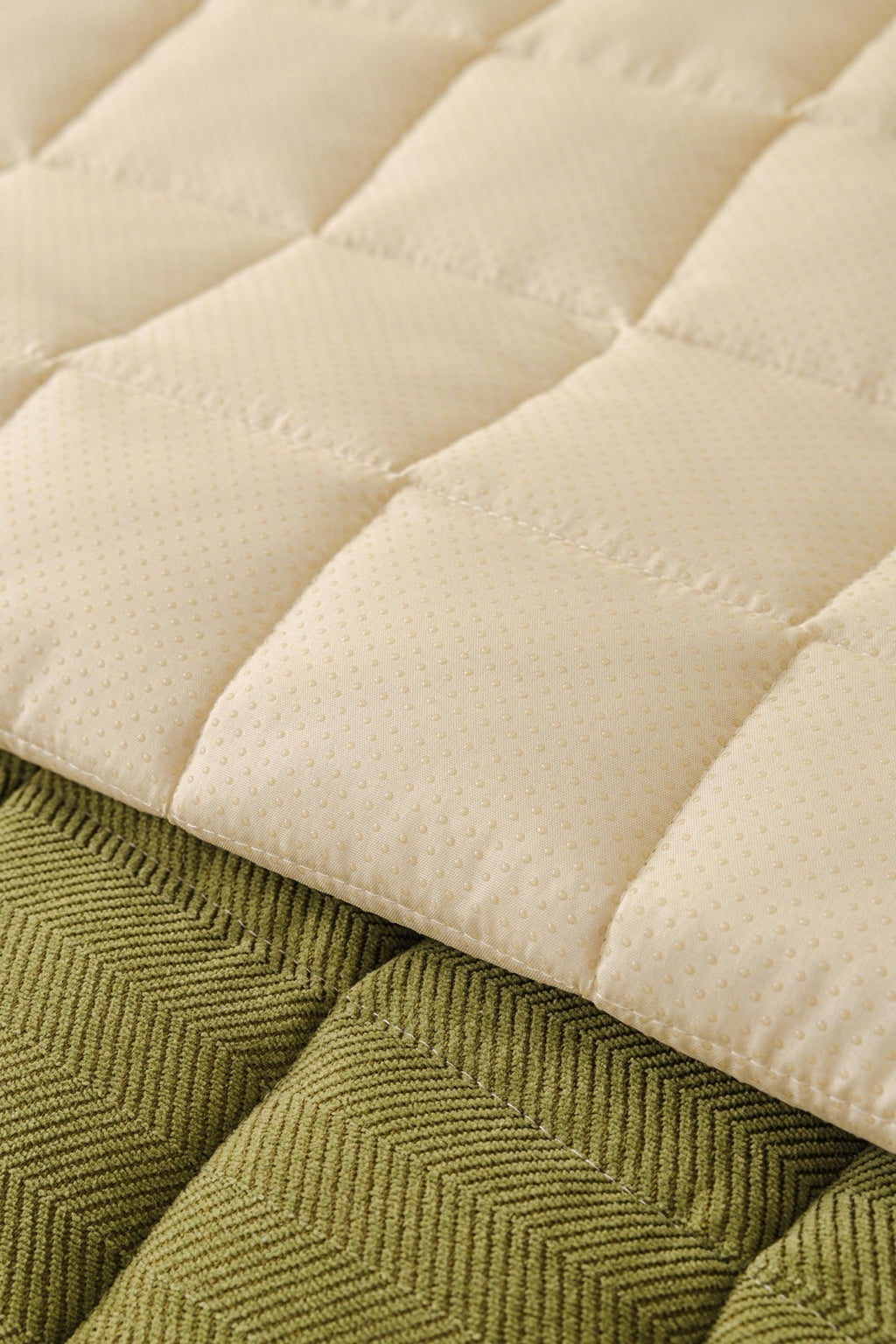 Decor Cedar Haven Quilted Corduroy Sofa Cover Piece in Olive Green - quilted corduroy fabric detail for quilted corduroy sofa cover pieces in United States, image 36