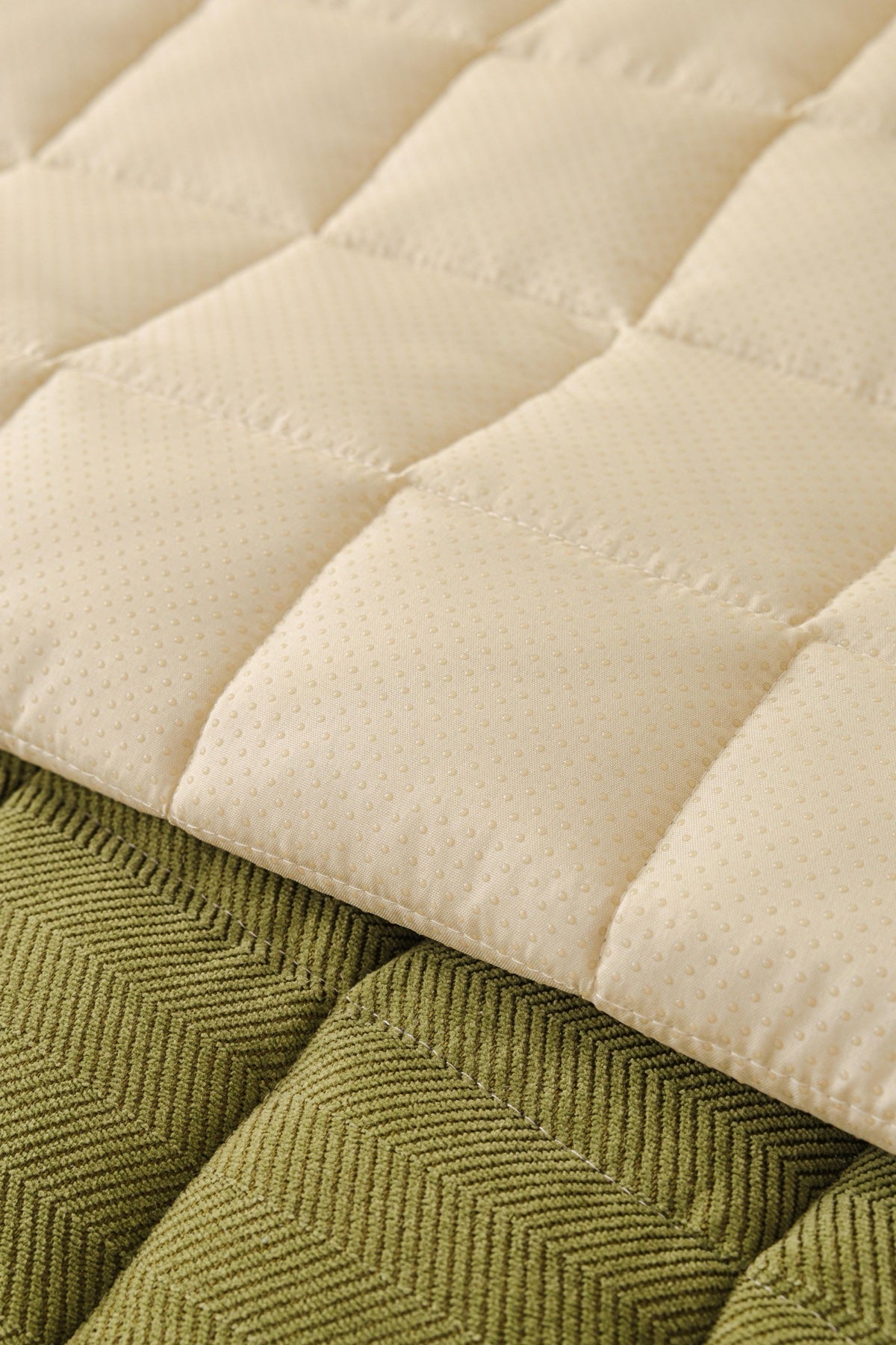 Decor Cedar Haven Quilted Corduroy Sofa Cover Piece in Olive Green - quilted corduroy fabric detail for quilted corduroy sofa cover pieces in United States, image 36