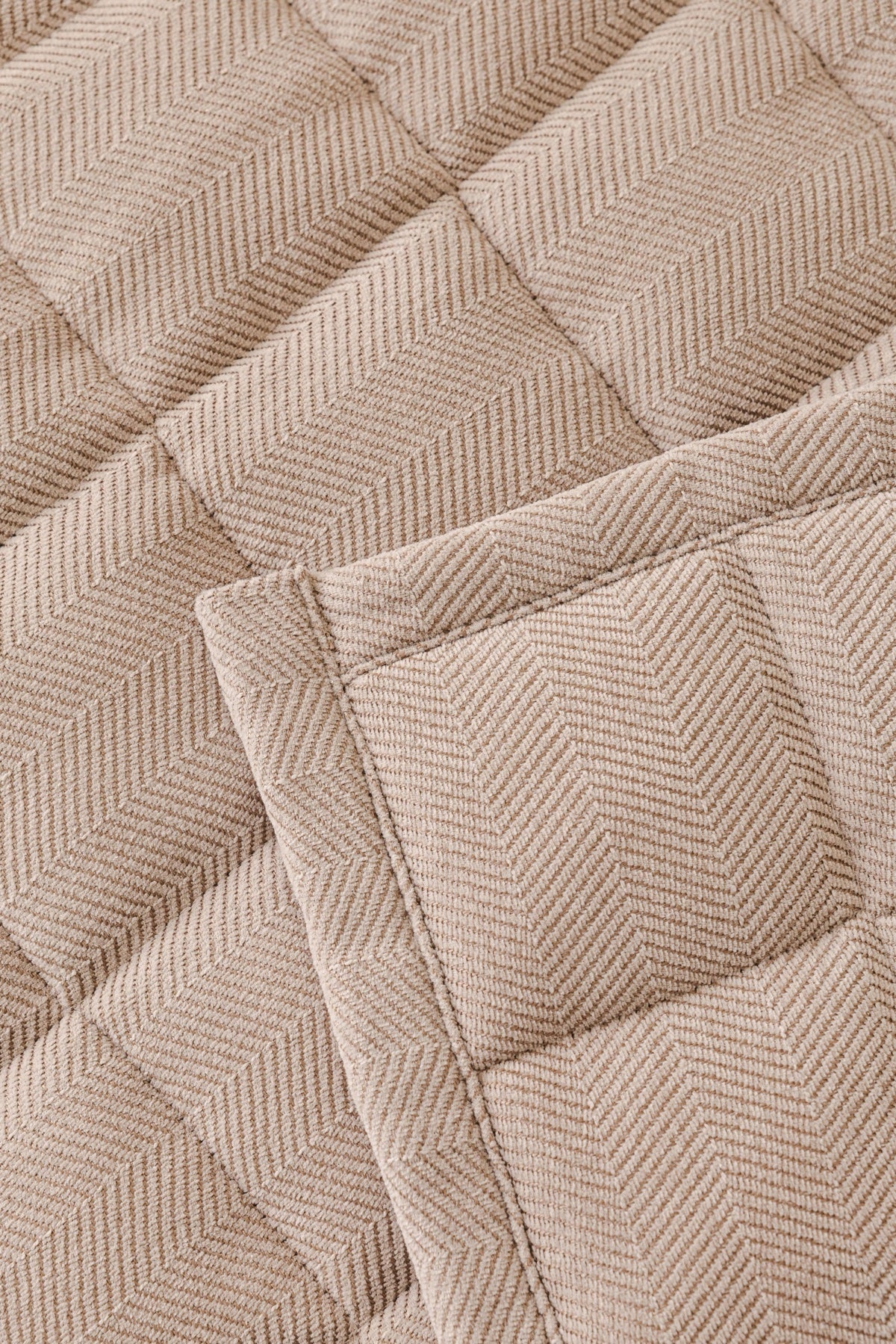 Decor Cedar Haven Quilted Corduroy Sofa Cover Piece in Warm Taupe - quilted corduroy fabric detail for quilted corduroy sofa cover pieces in United States, image 51