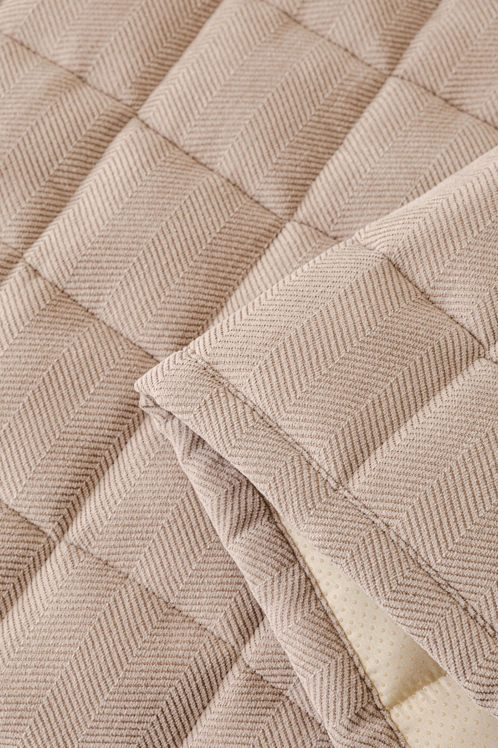 Decor Cedar Haven Quilted Corduroy Sofa Cover Piece in Warm Taupe - quilted corduroy fabric detail for quilted corduroy sofa cover pieces in United States, image 53