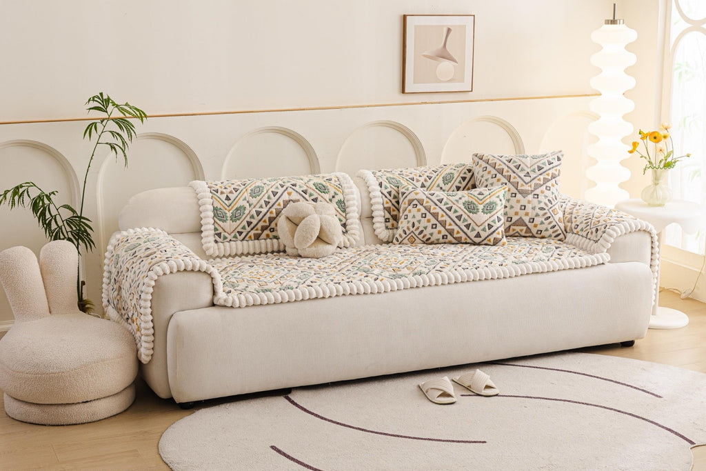 Decor Cedar Liora Pom Edge Boho Sofa Seat Cover - sofa cover piece styling for boho sofa cover piece in United States, image 13