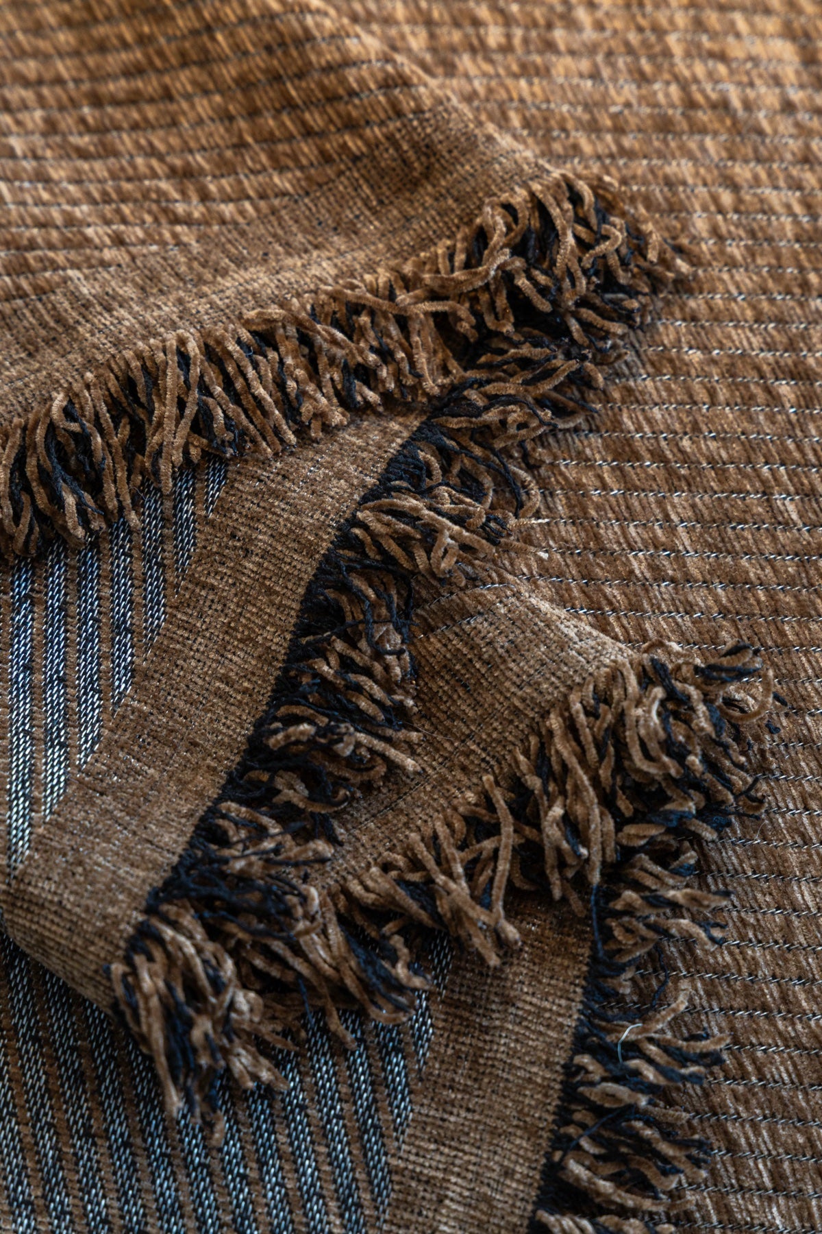Decor Cedar Milano Ribbed Fringe Sofa Throw Cover sofa throw cover in United States - color and texture view 3