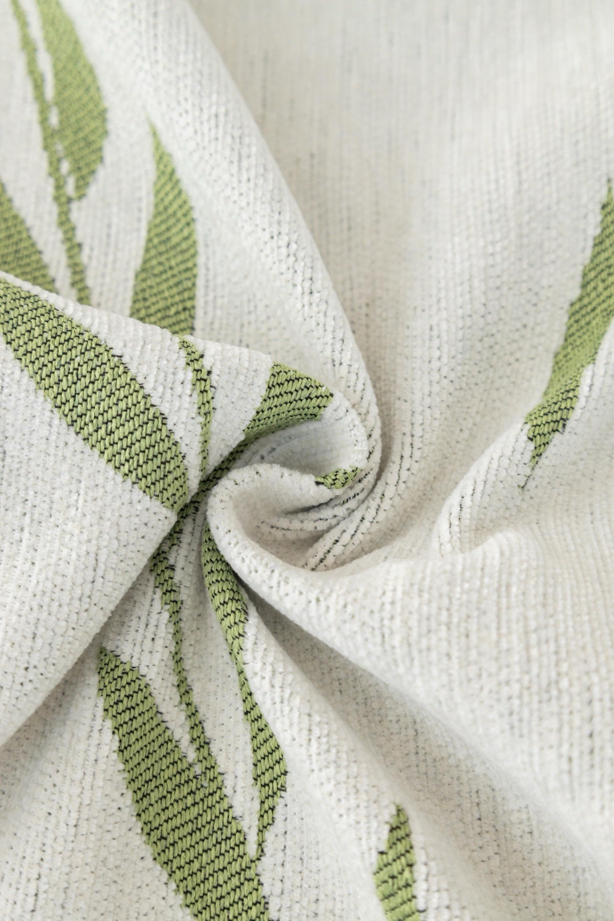 Decor Cedar Oliva Leaf Fringe Sofa Throw Cover in Sage Leaf - leaf pattern sofa throw cover styled couch cover in United States, image 4