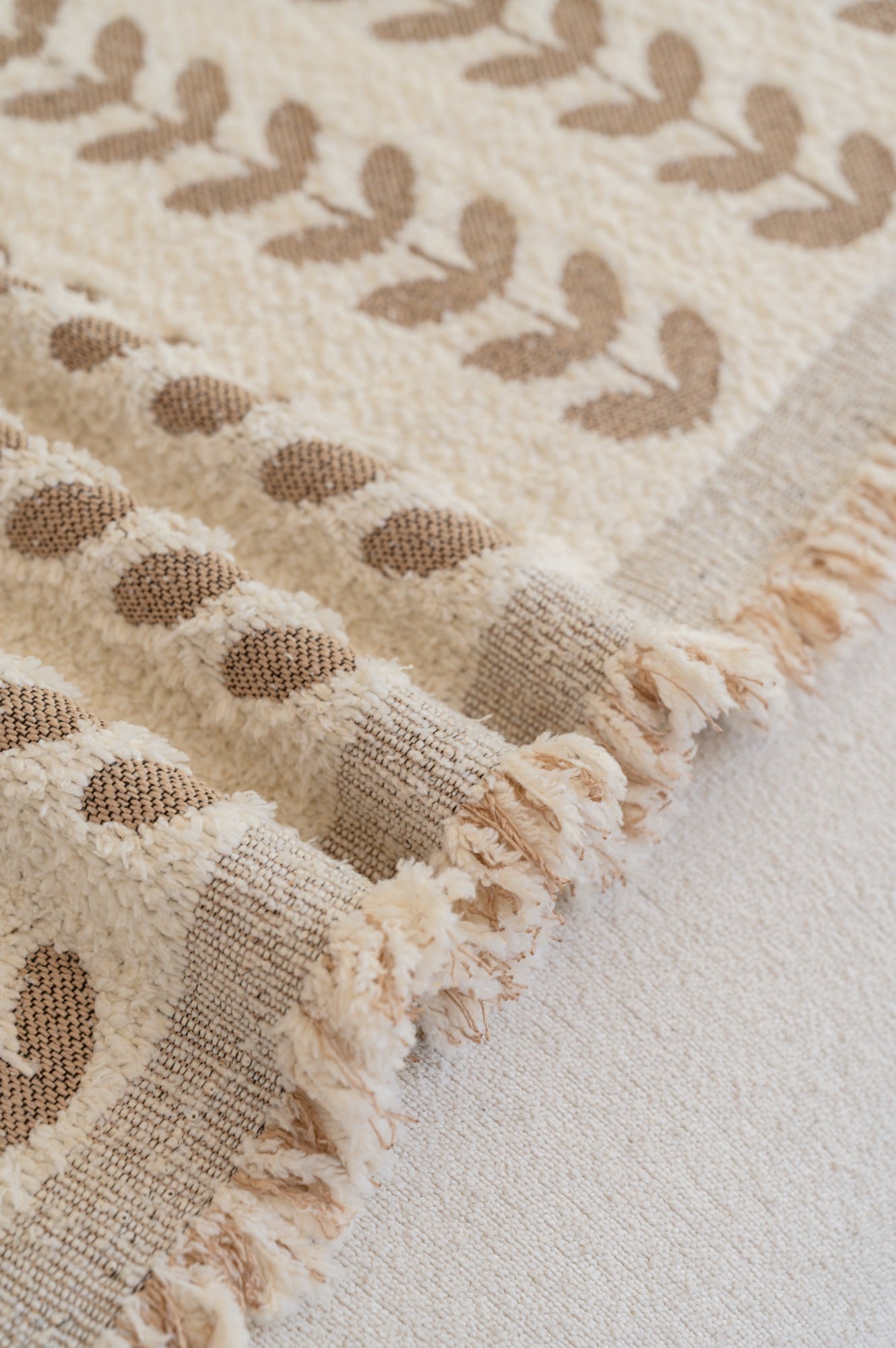 Decor Cedar Palmira Leaf Sofa Throw Cover detail product image for pet friendly sofa throw cover in United States