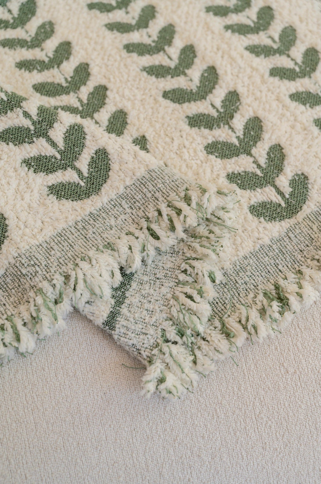 Decor Cedar Palmira Leaf Sofa Throw Cover lifestyle product image for pet friendly sofa throw cover in United States