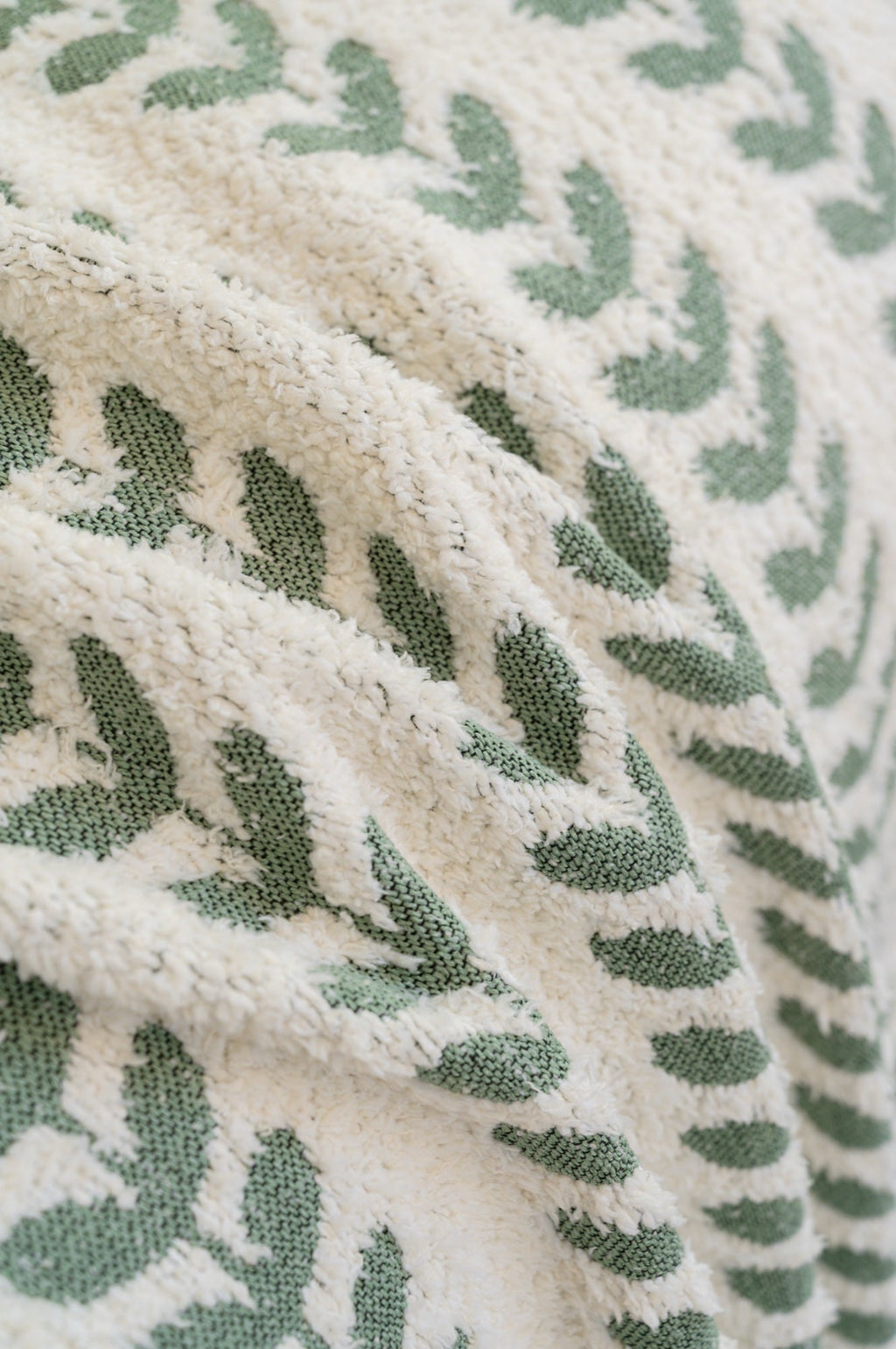 Decor Cedar Palmira Leaf Sofa Throw Cover lifestyle product image for pet friendly sofa throw cover in United States