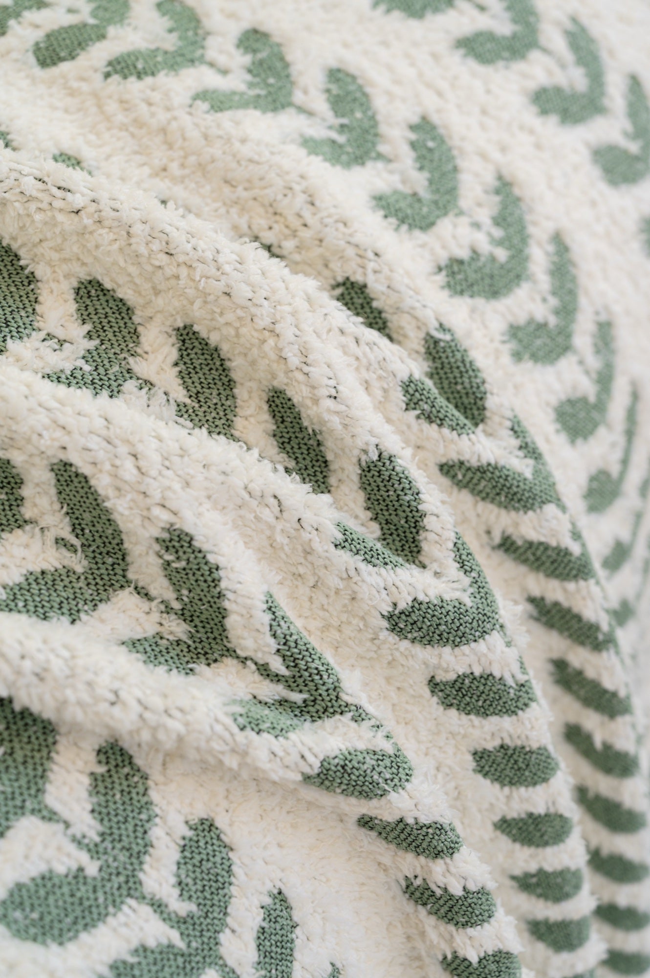 Decor Cedar Palmira Leaf Sofa Throw Cover lifestyle product image for pet friendly sofa throw cover in United States