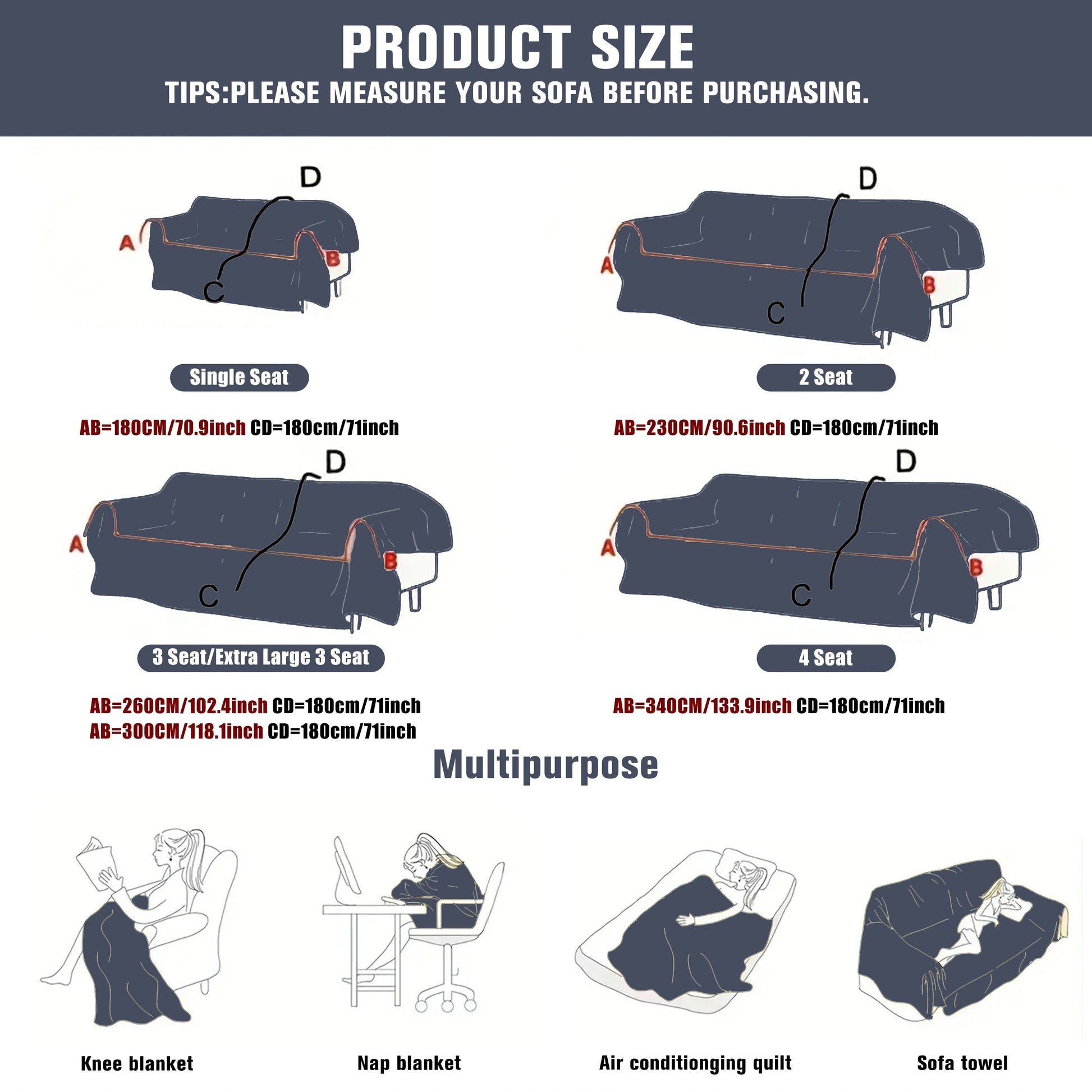 Decor Cedar Valencia Red Boho Sofa Cover stretch sofa cover in United States - lifestyle fit detail 4