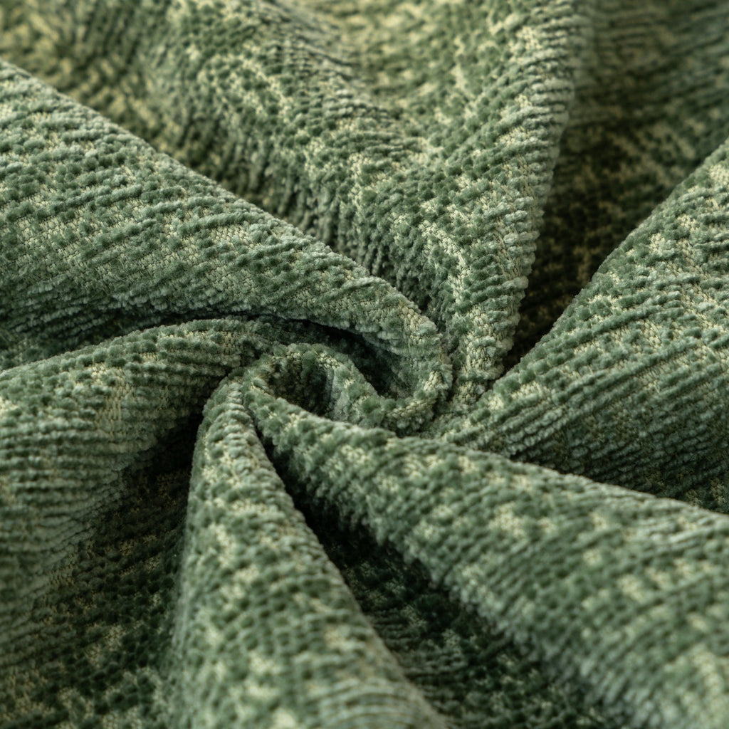 Decor Cedar Solene Textured Chenille Sofa Throw Cover in Sage Green - soft chenille texture detail for soft chenille couch cover in United States, image 24