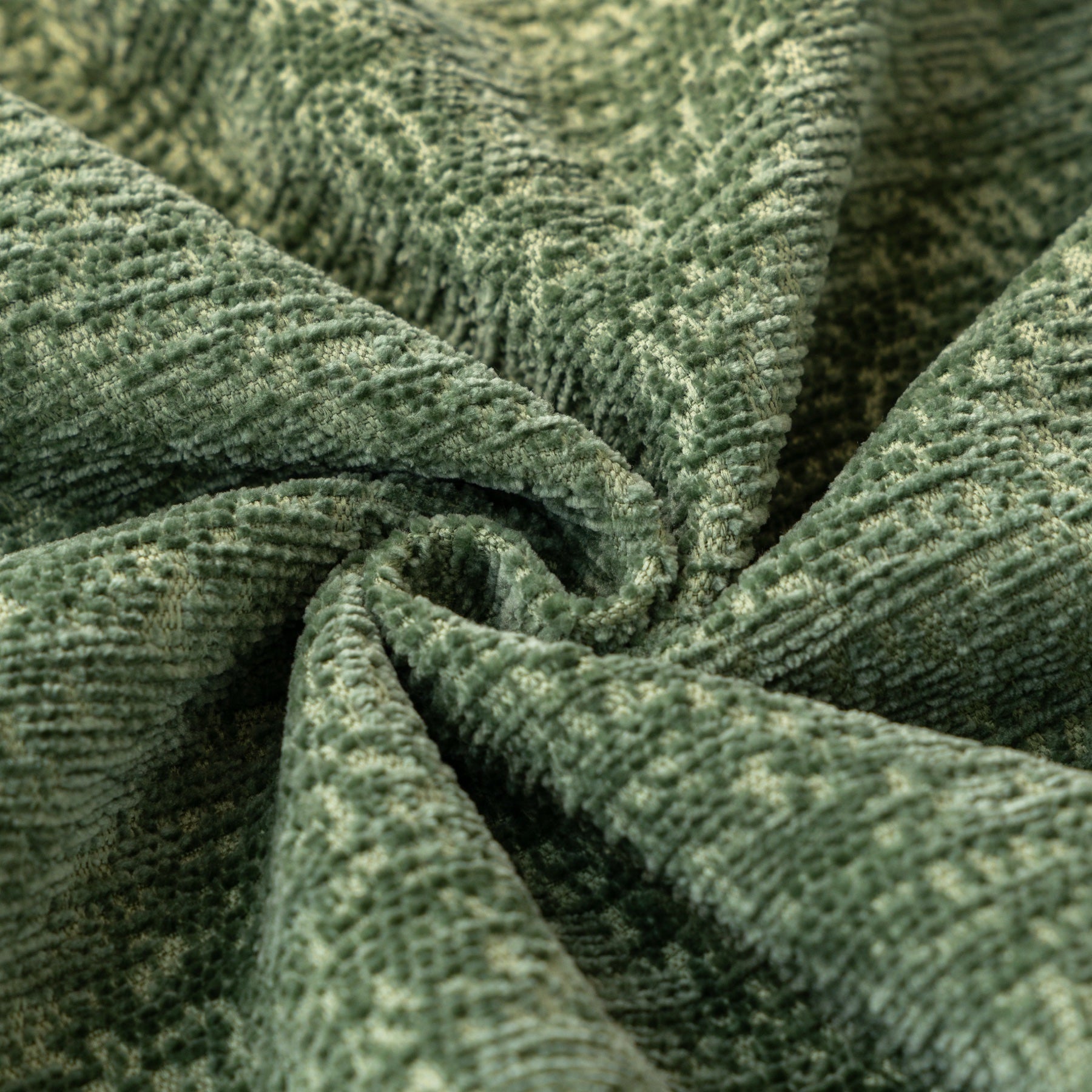 Decor Cedar Solene Textured Chenille Sofa Throw Cover in Sage Green - soft chenille texture detail for soft chenille couch cover in United States, image 24