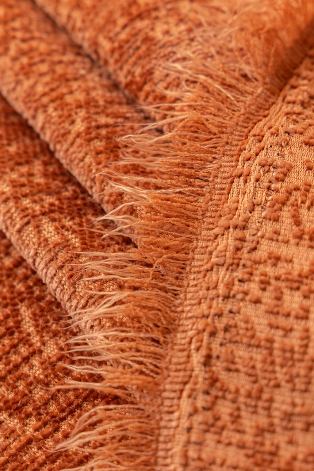 Decor Cedar Solene Textured Chenille Sofa Throw Cover in Terracotta Rust - soft chenille texture detail for soft chenille couch cover in United States, image 38