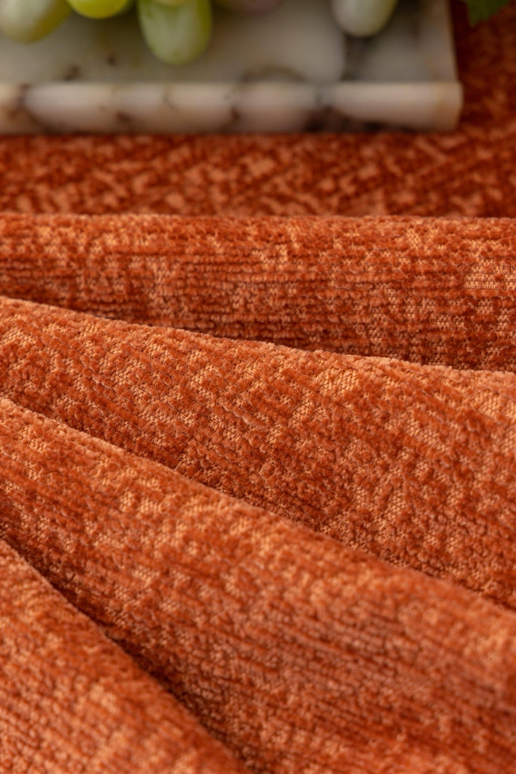 Decor Cedar Solene Textured Chenille Sofa Throw Cover in Terracotta Rust - soft chenille texture detail for soft chenille couch cover in United States, image 39