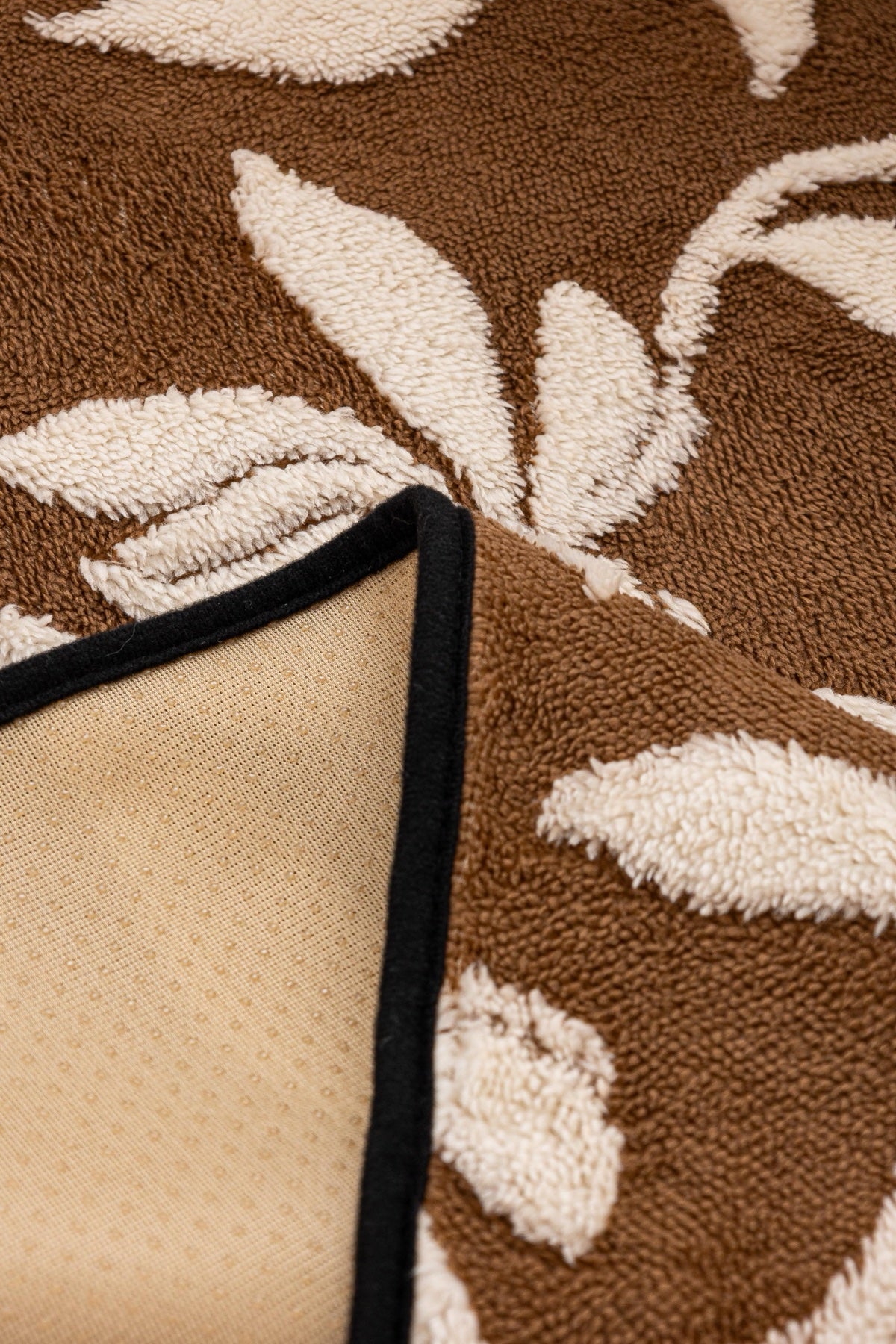 Decor Cedar Willow Quilted Leaf Sofa Seat Cover in Cocoa Leaf - fabric texture and edge detail for quilted sofa seat covers in United States