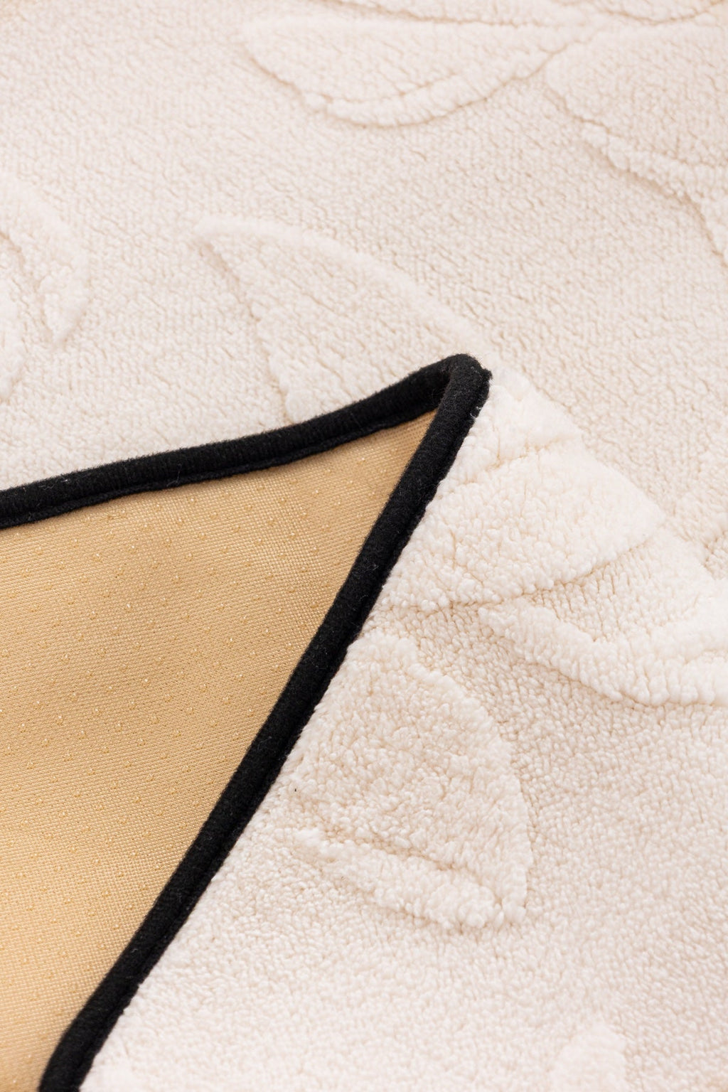 Decor Cedar Willow Quilted Leaf Sofa Seat Cover in Ivory Leaf - fabric texture and edge detail for quilted sofa seat covers in United States