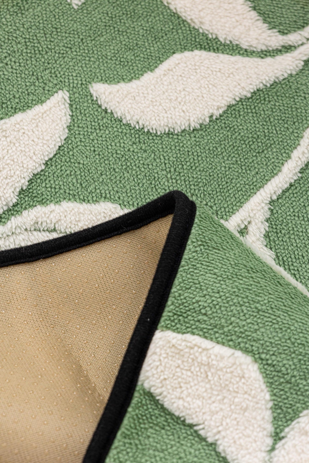Decor Cedar Willow Quilted Leaf Sofa Seat Cover in Sage Leaf - fabric texture and edge detail for quilted sofa seat covers in United States